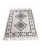  White Bohemian carpet with gray geometric pattern 150*100 CM