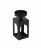 Black metal candlestick 20 cm - 2UU10-058
