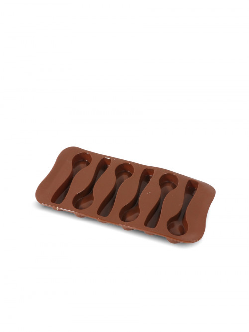 Chocolate Spoons Mold Contains 15 Brown Holes 21 x 10.5 x 1.9 centimeters