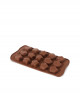 Star shaped chocolate mold with 15 holes brown 21 x 10.5 x 1.9 centimeters