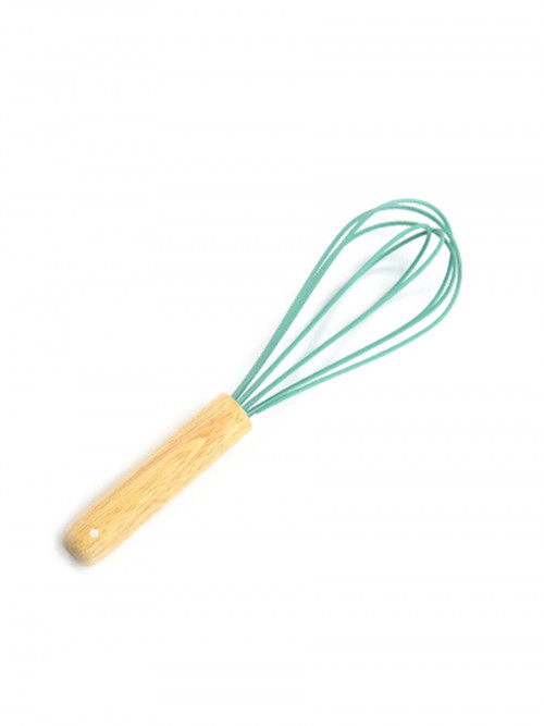 Plastic Egg Beater With Wooden Handle
