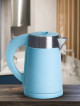 Stainless Steel Electric Kettle With Detachable Lid 0.8 Liter 2000 Watt Blue/Silver