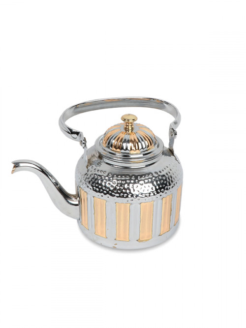 1L Stainless Steel Teapot Silver/Gold Capacity